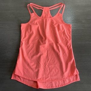 💛 Athleta Coral Pink Orange Double Strap Tank Top